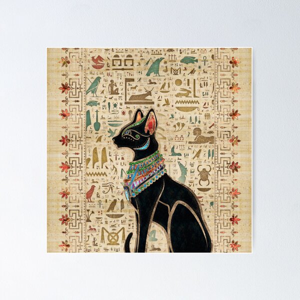 Vintage Framed Print Egyptian store Couple Cat