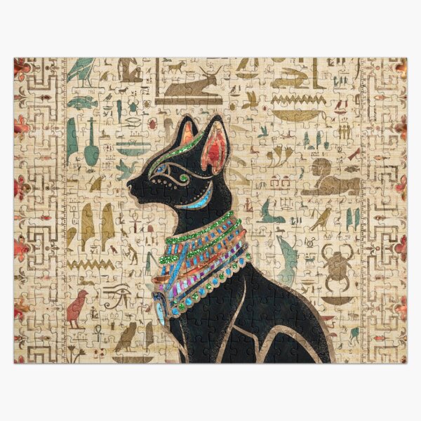 Item preview, Egyptian Cat - Bastet on papyrus designed and sold by k9printart.