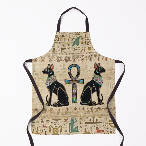 Item preview, Egyptian Cats and ankh cross designed and sold by k9printart.