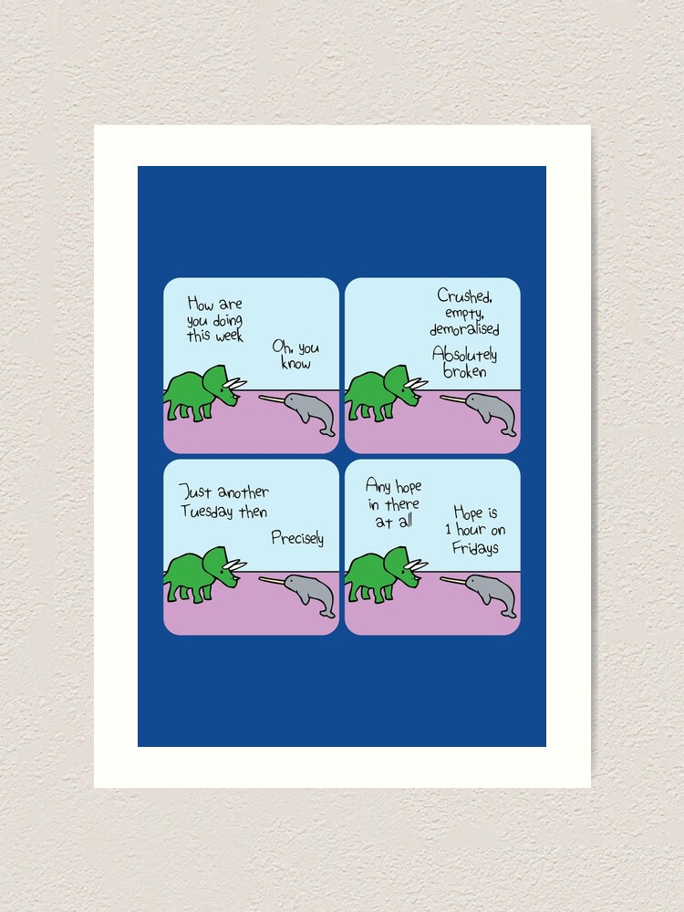 Alternate view of This Week (Horned Warrior Friends) Art Print