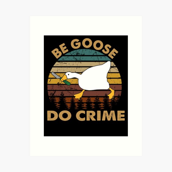 Untitled Goose Game' Poster, picture, metal print, paint by Ilham