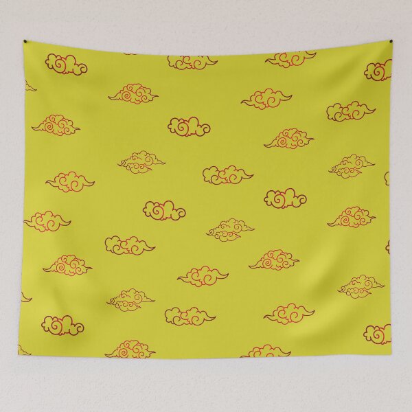 Item preview, Japanese Wind Clouds | Japanese Wind Clouds Graphic and sticker pack | Yellow Background designed and sold by WilsonCreekArts.