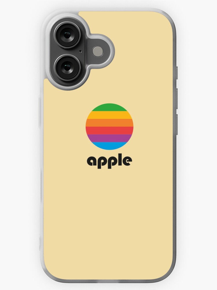Retro rainbow Apple cover