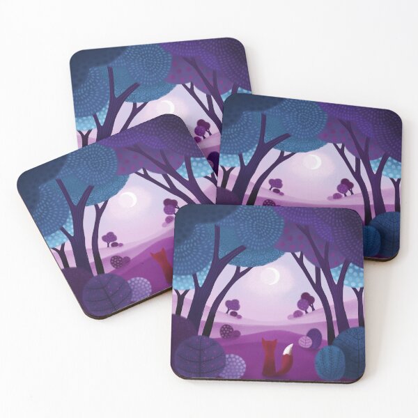Item preview, Fox forest moon designed and sold by Jabalou.