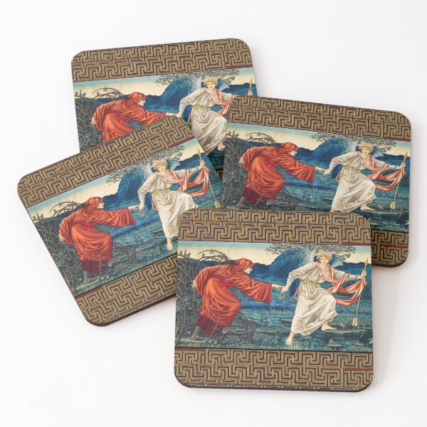 Item preview, Love leading the Pilgrim ,Allegorical Art Nouveau Tapestry designed and sold by BulganLumini.