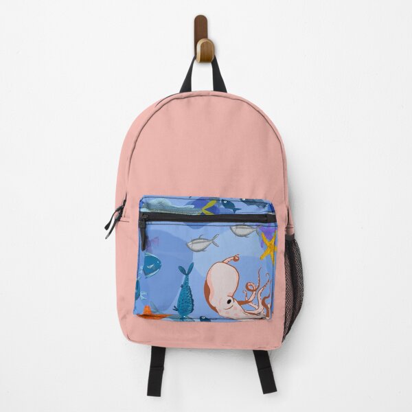 Item preview, Various fishes on blue background designed and sold by AbbyLedGar.