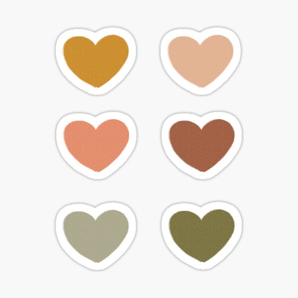 Terracotta Hearts Sticker