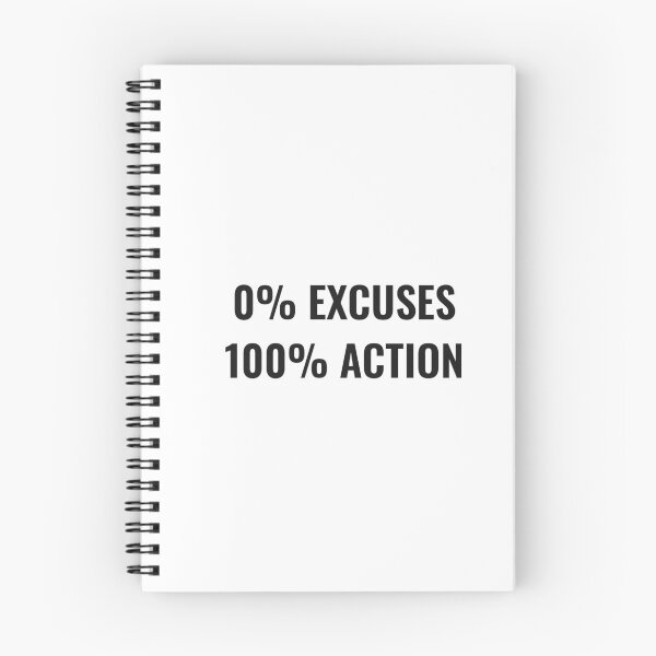Item preview, 0% Excuses, 100% Action designed and sold by NathanCLife.