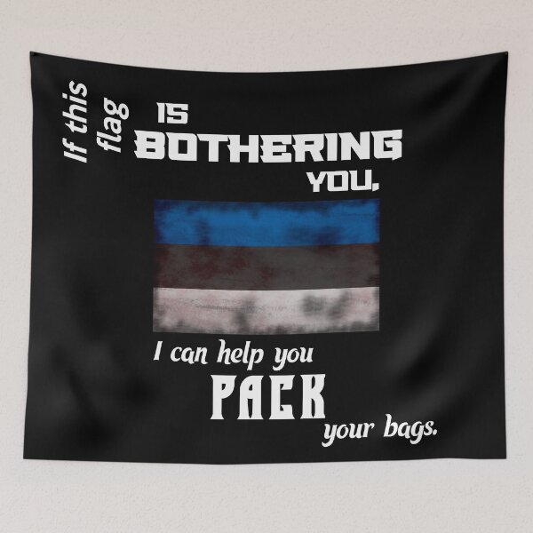 Item preview, Estonian flag - pack your bags designed and sold by 2Girls1Shirt.