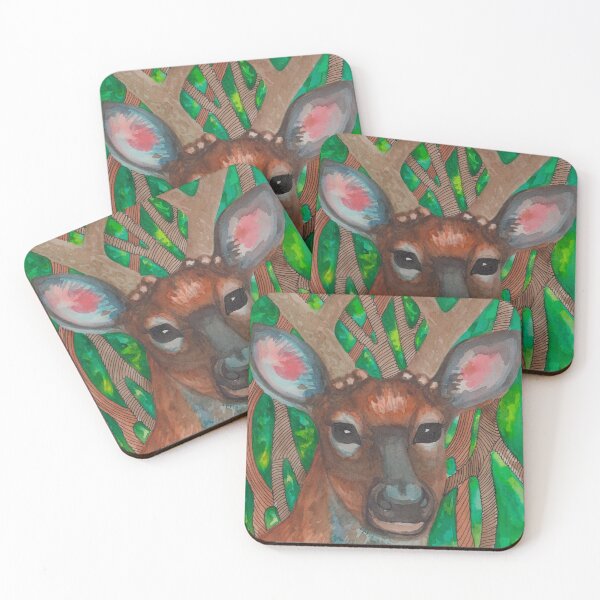 Item preview, Colorful forest deer Watercolor designed and sold by susserain.