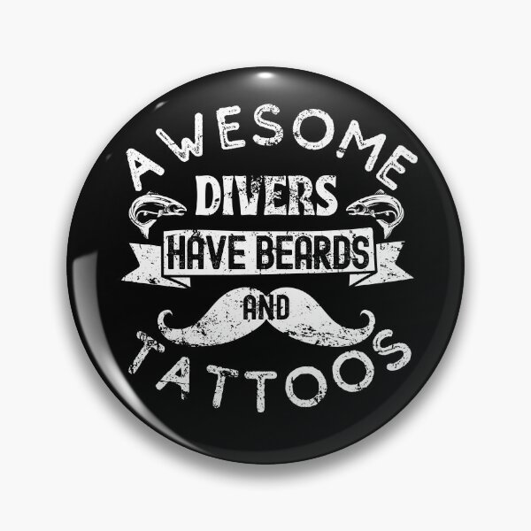 Item preview, Awesome Divers Have Beards and Tattoos designed and sold by StudioAquaLumos.