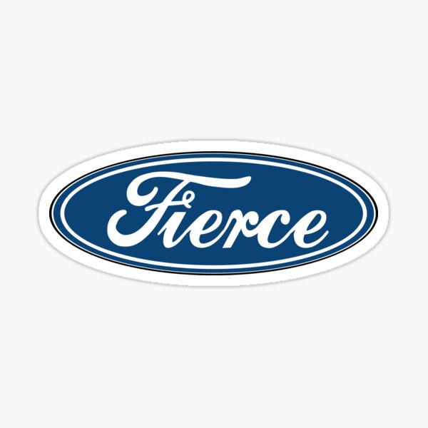&ldquo;Fierce parody Ford style logo&rdquo; Sticker by MintGubbins | Redbubble