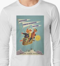 Austria, Germany Bavarian Alps Vintage Travel Poster Long Sleeve T-Shirt