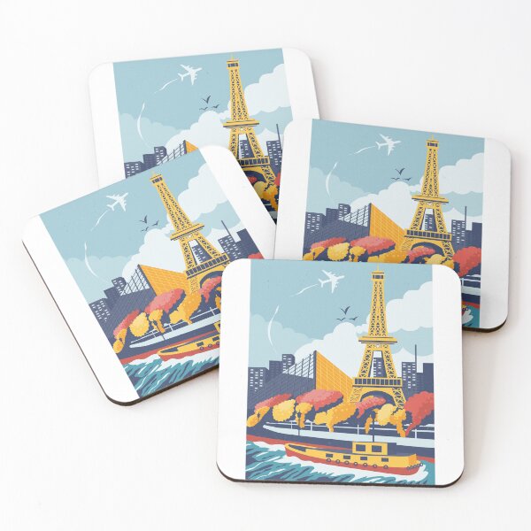 Item preview, "Addicted to Paris" - Eiffel tower retro poster addict designed and sold by Haruslaku.