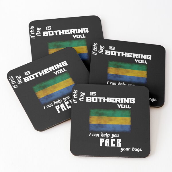 Item preview, Gabonese flag - pack your bags designed and sold by 2Girls1Shirt.
