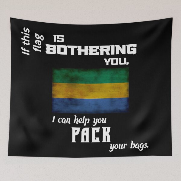 Item preview, Gabonese flag - pack your bags designed and sold by 2Girls1Shirt.
