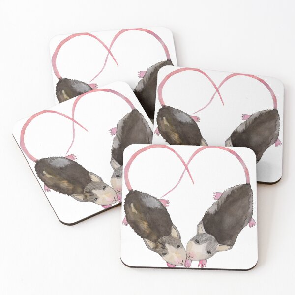 Item preview, Two rats in heart shape designed and sold by susserain.