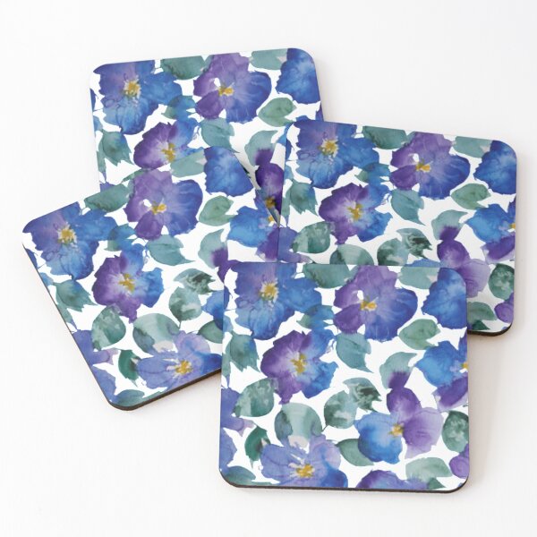 Item preview, Purple Pansy Flowers Painting designed and sold by Karlena Lewin Studio.