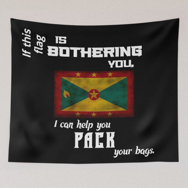 Item preview, Grenadian flag - pack your bags designed and sold by 2Girls1Shirt.