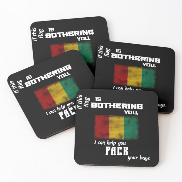 Item preview, Guinean flag - pack your bags designed and sold by 2Girls1Shirt.