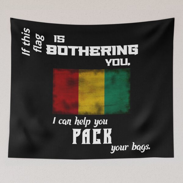 Item preview, Guinean flag - pack your bags designed and sold by 2Girls1Shirt.