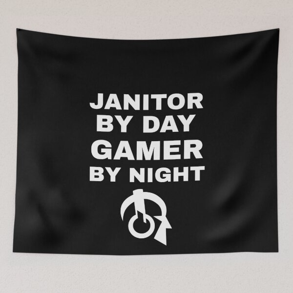 Item preview, Janitor By Day Gamer By Night designed and sold by Superhero Gear.
