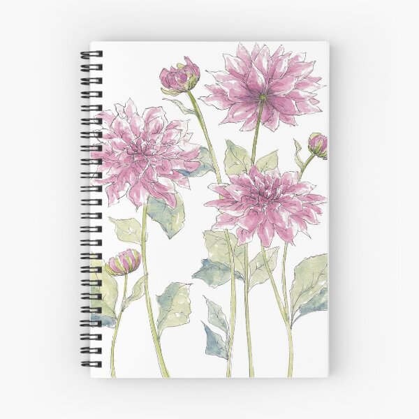 Item preview, Magenta Dahlias Illustration designed and sold by JRoseDesign.