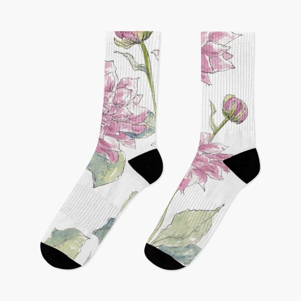 Item preview, Magenta Dahlias Illustration designed and sold by JRoseDesign.