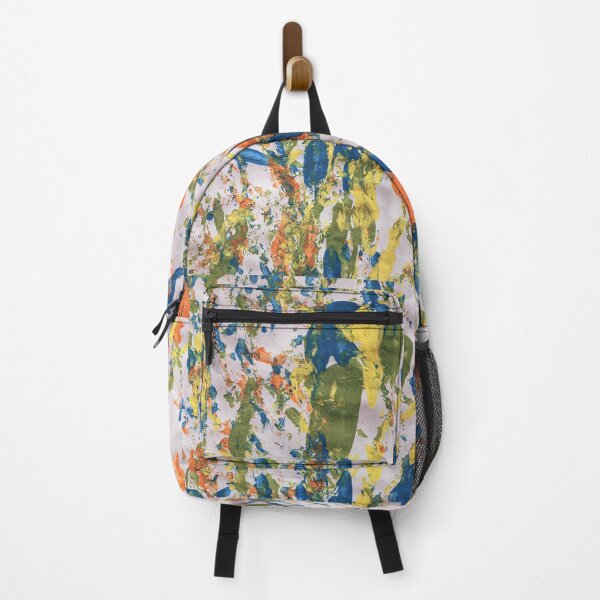 Item preview, Splashes of paint abstract blue orange green yellow designed and sold by FrauStine.