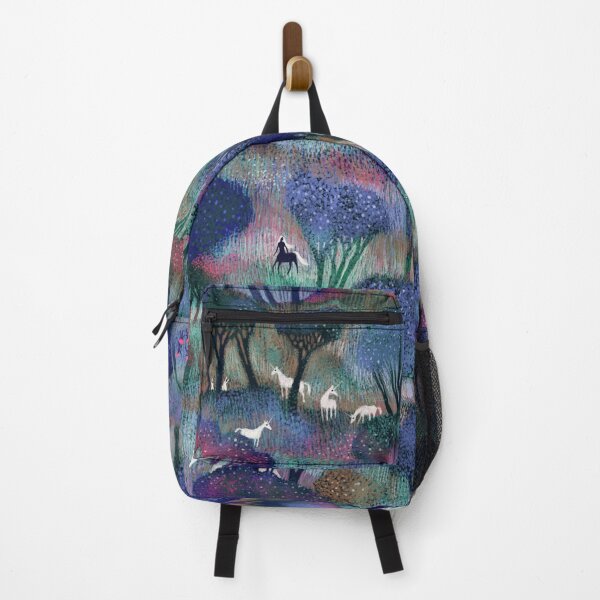 Item preview, Fairytale magic forest with dragons, fairies, unicorns and jackalopes designed and sold by Rebecca Reck Art.