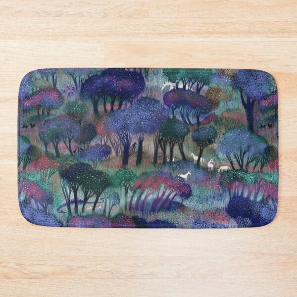 Item preview, Fairytale magic forest with dragons, fairies, unicorns and jackalopes designed and sold by Rebecca Reck Art.