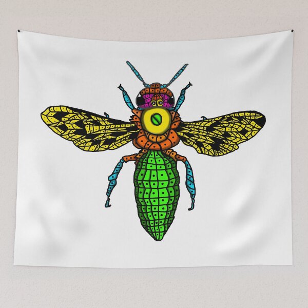 Item preview, Bee in Flight Colorful thrives intelligent designed and sold by AriArt78.