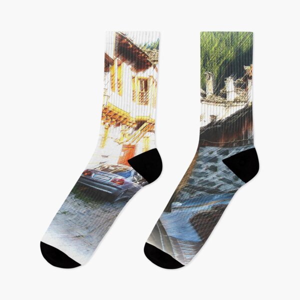 Item preview, Bulgarian Old Stone Path And Vintage Houses designed and sold by LuckyKermit.