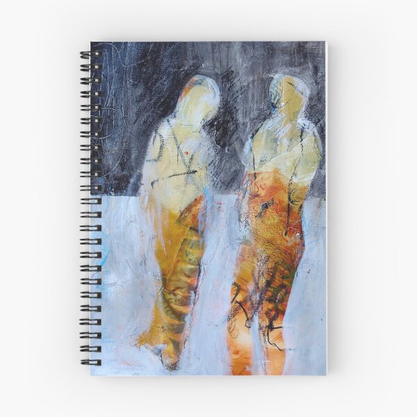 Item preview, semi-abstract figurative painting "Encounter" designed and sold by Karen Hammat.