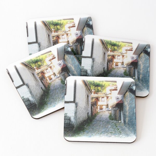 Item preview, Beautiful Colorful Old Stone Path And Old Houses designed and sold by LuckyKermit.