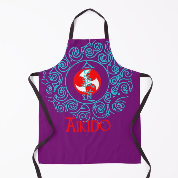 Item preview, Aikido Kanji Blue Tribal Motif Art Design - Martial Arts designed and sold by Zanshin-Art.
