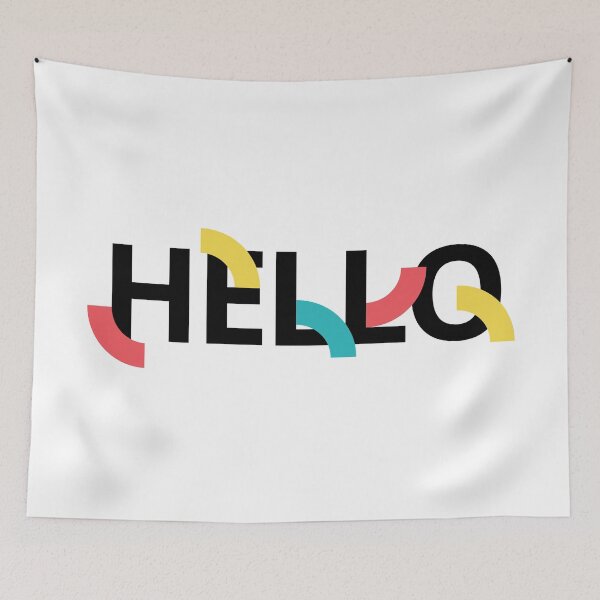 Item preview, Modern, fun, playful, colorful, urban graphic design of Hello  designed and sold by theendup.