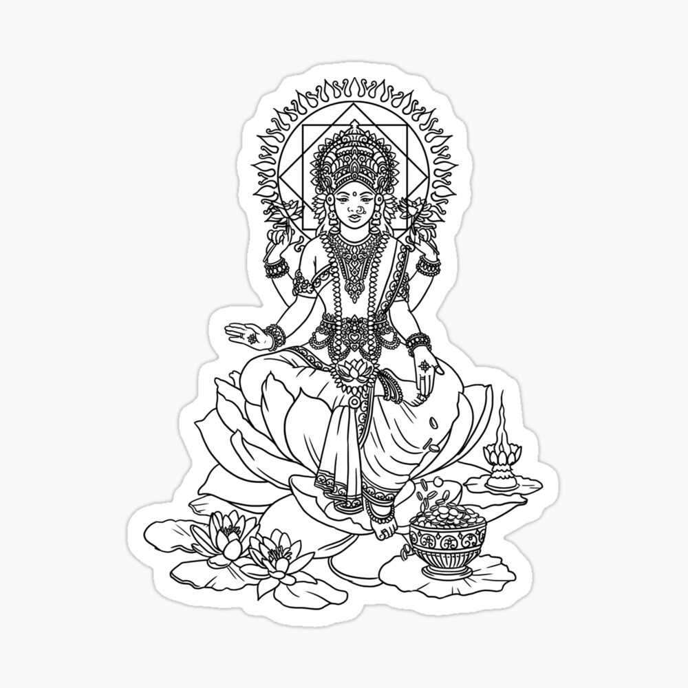 Buy The Grace of Goddess Lakshmi: Mandala Art Exuding Prosperity and Beauty  Handmade Painting by VIPRA AGARWAL. Code:ART_7886_55158 - Paintings for  Sale online in India.