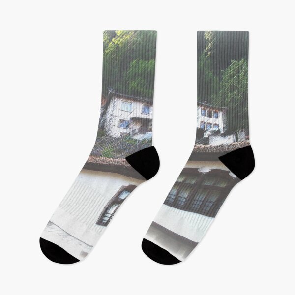 Item preview, Vivid Photo of Bulgarian Old Mountain Houses designed and sold by LuckyKermit.