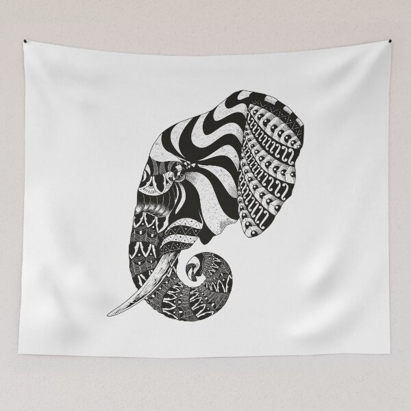 Item preview, Boho Elephant face designed and sold by urbanstore69.