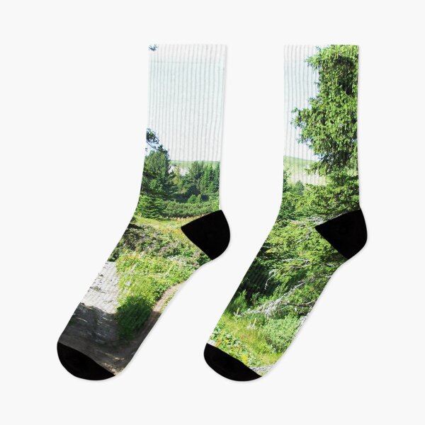 Item preview, Green Meadow And Coniferous Forest Photography designed and sold by LuckyKermit.