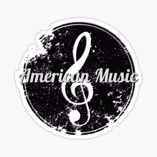 American Music tired music note Sticker