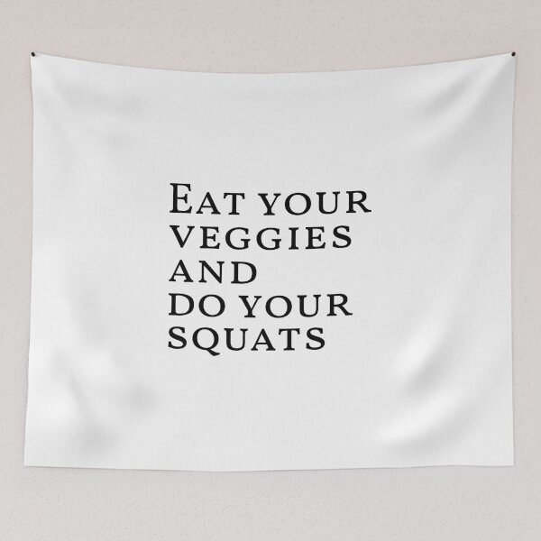Item preview, Eat your veggies and do your squats, Vegan, Workout designed and sold by cyhdesign.