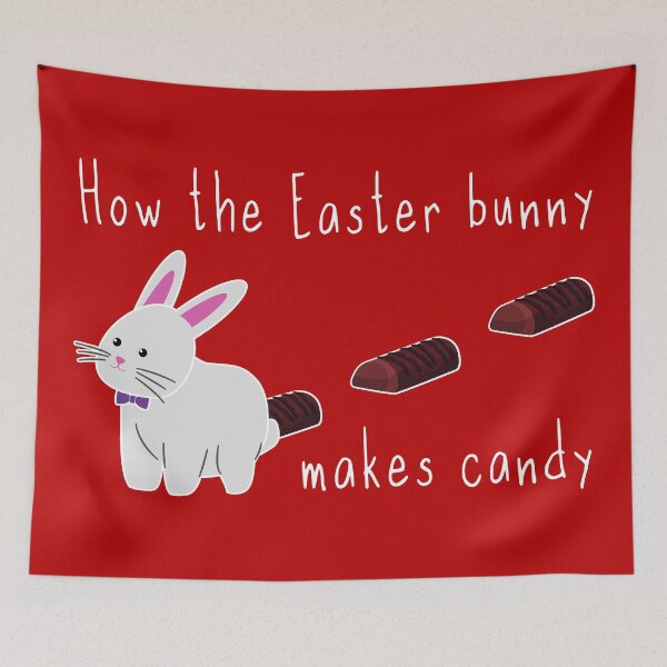 Item preview, How does the Easter Bunny make candy funny designed and sold by Happy Puppy Print On Demand.