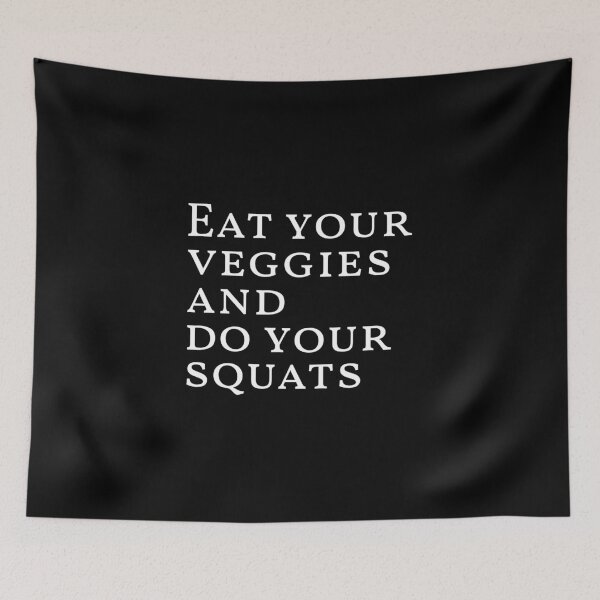 Item preview, Eat your veggies and do your squats, Vegan, Workout designed and sold by cyhdesign.