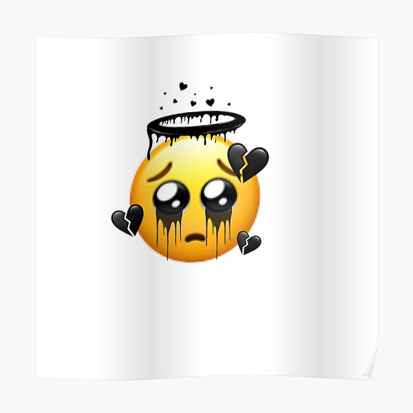 Gebrochenes Trauriges Herz Emoji Poster Von Specialcart Redbubble