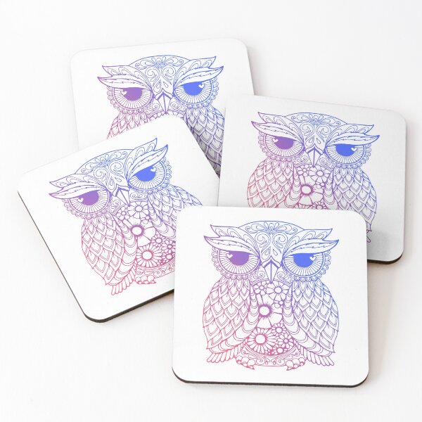 Item preview, Owl Art Gradient designed and sold by MeiArtCircle.