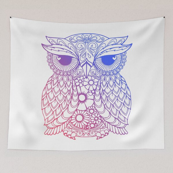 Item preview, Owl Art Gradient designed and sold by MeiArtCircle.