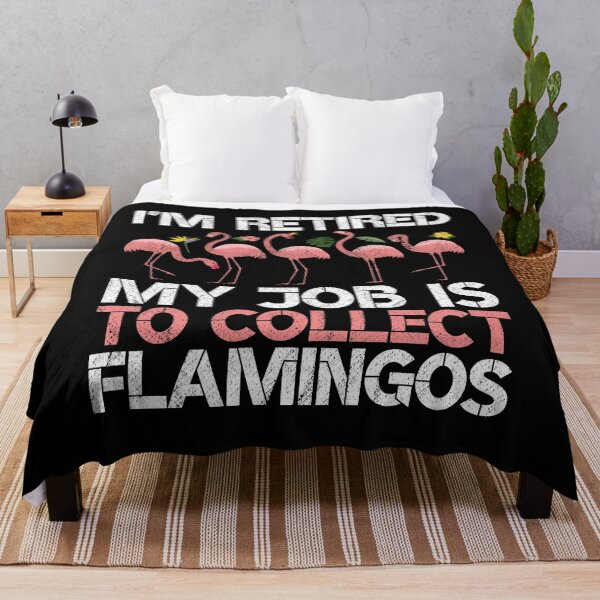 Aperçu de l'œuvre Je suis à la retraite, mon travail consiste à collectionner les flamants roses. créée et vendue par WYGSTORE.