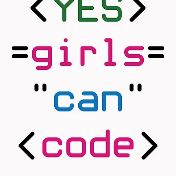 Artwork thumbnail, Yes Girls Can Code Coding Code Programming Programmer by jaygo
